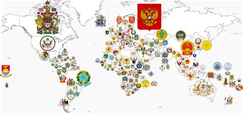 Countries Of The World By Coat Of Arms Seal Emblem Or Equivalent Oc