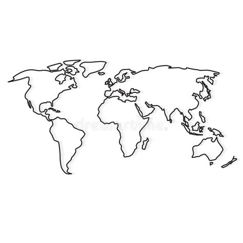 Free Outline Printable World Map With Countries Template Pdf World