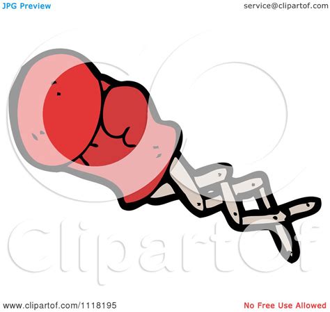 Vector Cartoon Of A Red Boxing Glove Punching 3 Royalty
