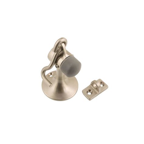 Idh By St Simons Satin Nickel Solid Brass Cannon Floor Door Stop With