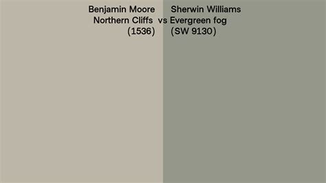Benjamin Moore Northern Cliffs Vs Sherwin Williams Evergreen Fog