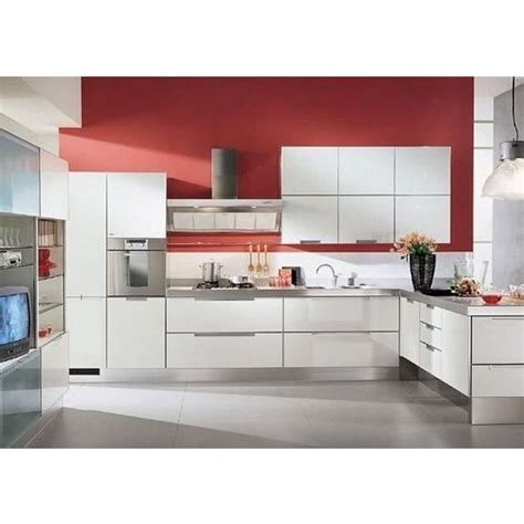 Virtual kitchen · schedule an appointment · countertop estimator Wooden L Shape Designer Kitchen Cabinet, Rs 750 /square ...