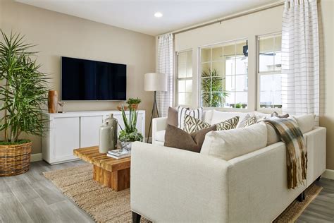 A Neutral Color Palette In This Living Room Blends Beautifully With