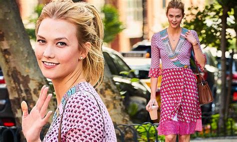 Karlie Kloss Stuns In Bright Pink Sun Dress As She Cools Down In Nyc With Iced Coffee Daily