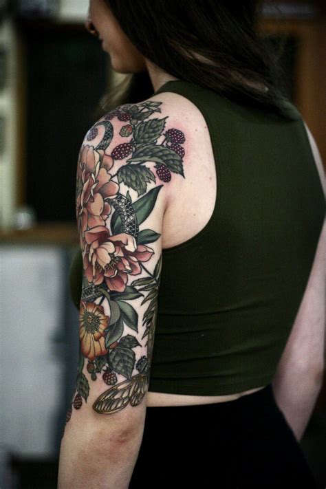 50tattoo Sleeve Female Collection Floral Tattoo Sleeve Tattoos For