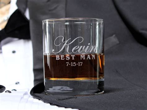 Whiskey Glasses Personalized Groomsmen T Wedding Etsy