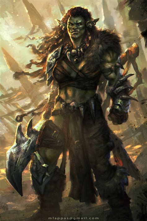 Orc And Half Orc Dandd Character Dump Female Orc Fantasy Character