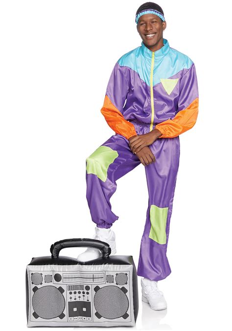 Mens Awesome 80s Track Suit Costume