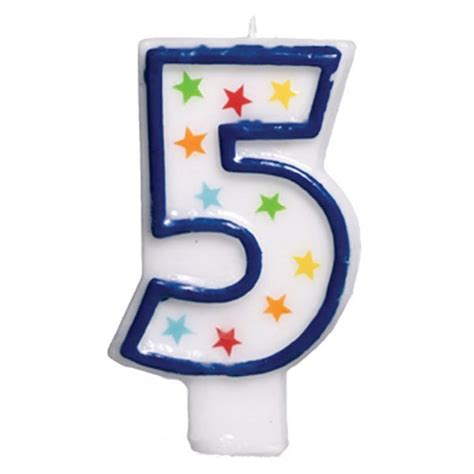 5 Birthday Candle Cards Plus