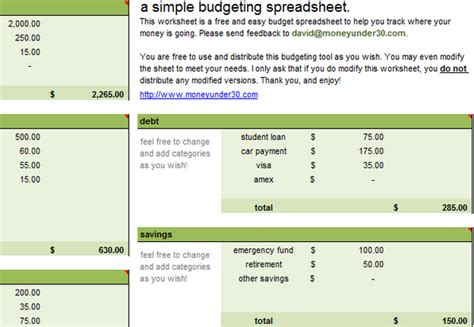 Free Monthly Budget Sheet Household Budget Spreadsheet Household