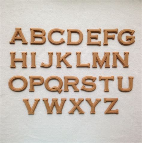 Unfinished Wood Letters With Beveled Edge 425 In Etsy