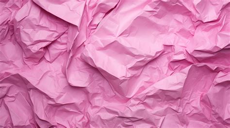 Background Of Pink Crumpled Paper Texture Crumpled Wrinkled Texture