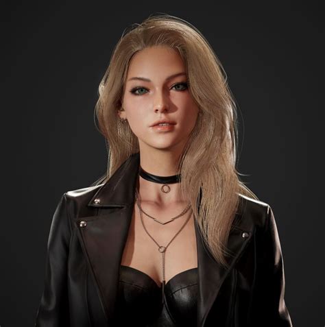 artstation rider sihwa lee leather jacket girl female character inspiration character