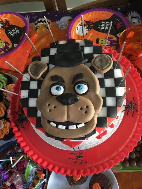 Five Nights At Freddys Fnaf Fazbear Cake Birthday Stuff 8th Birthday Birthday Cakes Five