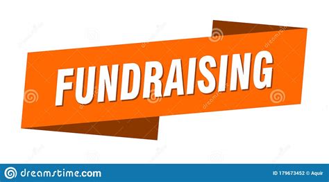 Fundraising Banner Template Fundraising Ribbon Label Stock Vector