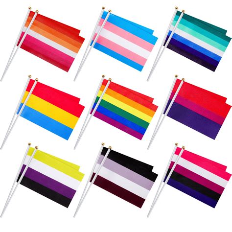 Buy Pieces Rainbow Pride Bisexual Mini Gay Stick S Pansexual Mini Pride Transgender Lesbian