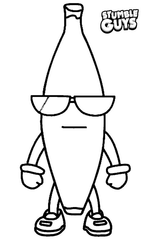 Stumble Guys Banana Guy Coloring Page Coloring Pages