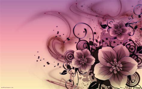Abstract Pink Flowers Free Desktop Wallpaper Hd Wallpapers Flowers