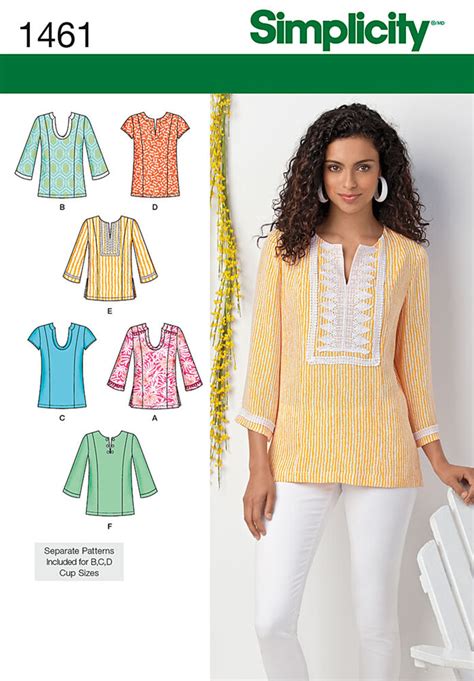 Pattern For Misses And Plus Size Tunic Simplicity
