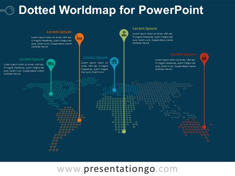 Dotted Worldmap W Pins For Powerpoint Presentationgo 33488 Hot Sex