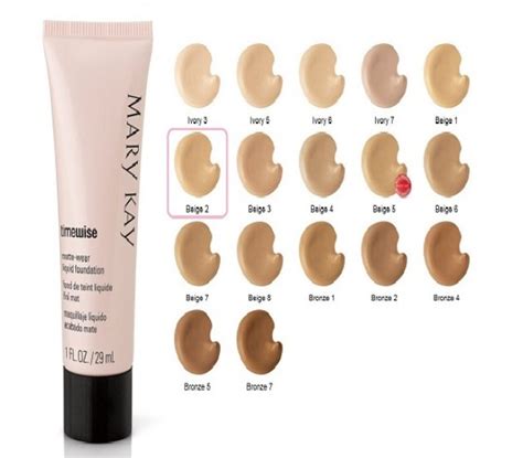 Mary Kay Timewise Foundation Color Chart