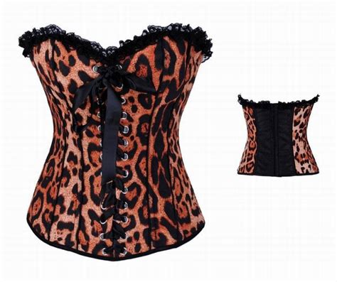 Popular Style For Tiger Pattern Print Corset Sexy Mature Corset 3s3182