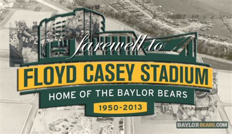 The stadium was used for 64 seasons before being replaced by mclane stadium in 2014. Memories of Floyd Casey Stadium, Courtesy the Baylor ...