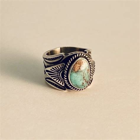Navajo Gary Reeves Bisbee Turquoise Sterling Silver Ring Sedona By