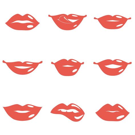Set Of Lips 452813 Vector Art At Vecteezy