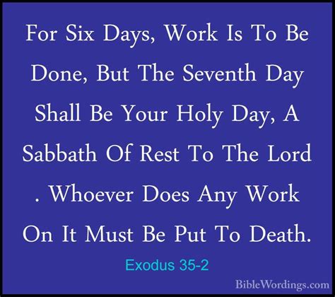 Exodus 35 Holy Bible English
