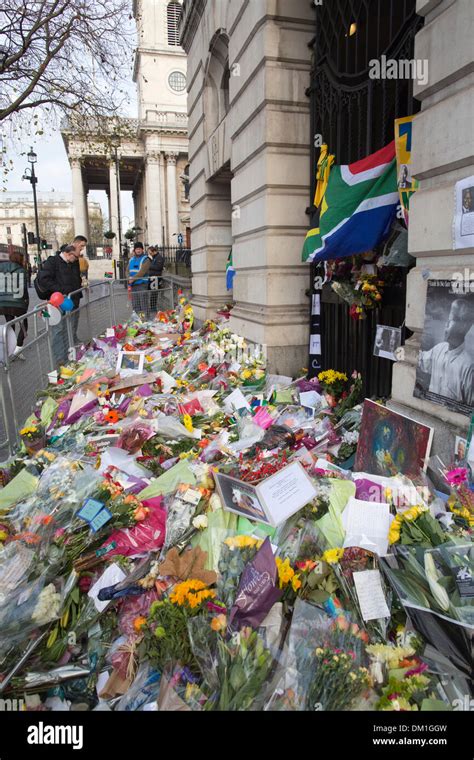 London Uk Th December Tributes Are Paid To Nelson Mandela At