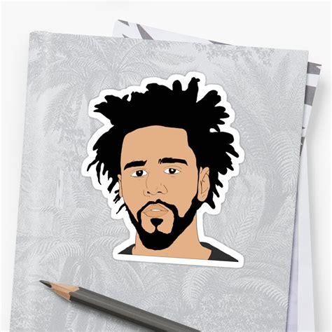 J Cole Sticker By Nadinexotwod Redbubble