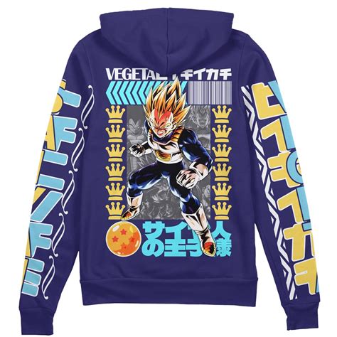 vegeta v2 dragon ball streetwear zip hoodie jacket anime ape