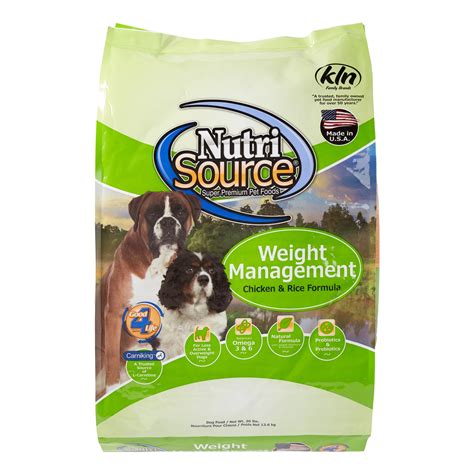 Animal feeding tests using aafco procedures substantiate that pro. NutriSource Weight Management Dry Dog Food, 30 lb ...