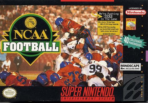 Ncaa Football 1994 Snes Box Cover Art Mobygames