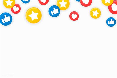 Social Media Themed Border On A White Background Vector Free Image By