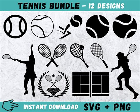 Tennis Svg Tennis Svg Bundle Tennis Racket Cricut Sports Etsy