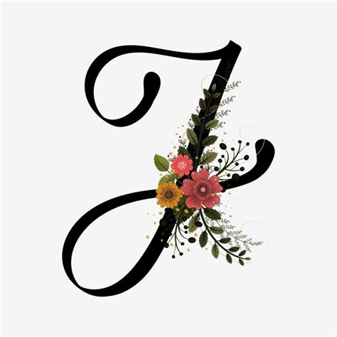 Du kannst es aber auch verwenden, wenn dich jemand fragt wie ein bestimmtes wort geschrieben wird und du sicher gehen möchtest, dass er jeden buchstaben genau versteht. Alphabet Floral Letter J With Flowers And Leaves | Floral ...