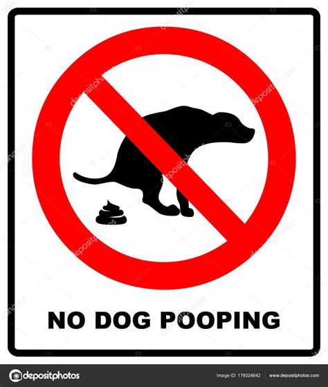No Dog Poop Vector Sign Illustration On White Background Stock Vector