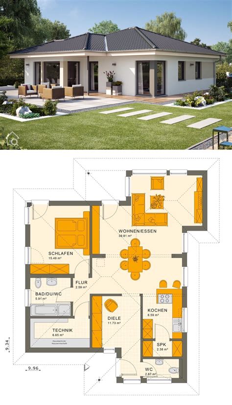 Bungalow House Floor Plans With One Level Modern Contemporary European