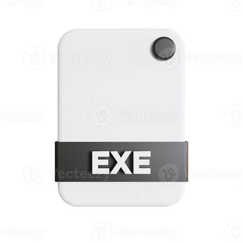 File Formats Icon 3d Render Exe 9827780 Png