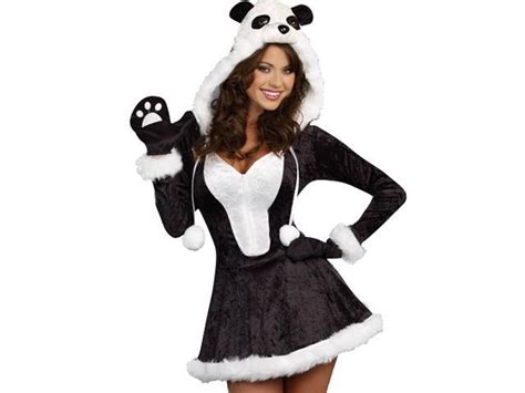 Sexy Panda Bear Costume Dress Adult Medium