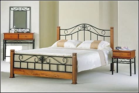 Iron and wood bedroom furniture. 17 Best images about bed frames on Pinterest | Modern ...