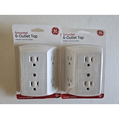 GE Other Ge Outlet Extender Pack Grounded Wall Tap Adapter Spaced Outlets Prong Poshmark
