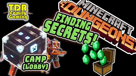 Camp Lobby Secrets In Minecraft Dungeons Obsidian Diamond Chest