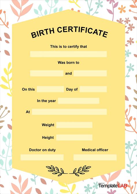 Free Honduran Birth Certificate Translation Template - Templates