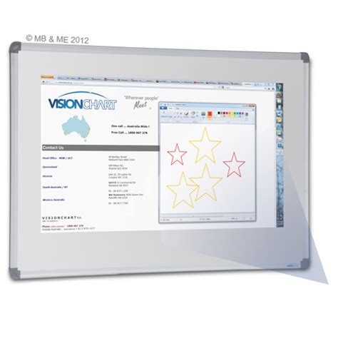 Visionchart Mpp1512 Projection Whiteboards 1500x1200mm Magnetic