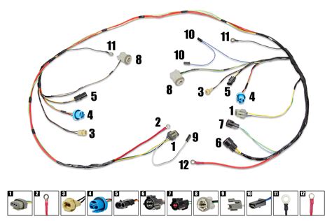 Fh 076 Mustang Front Lighting Harness 1990 With 3g4g Alternator Ford