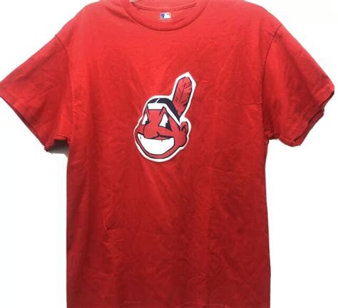 Mlb Cleveland Indians Chief Wahoo T Shirt Red Big Graphic Adult Large