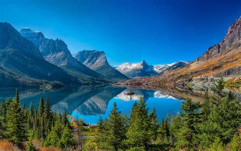 Download Wallpapers Mountain Lake Forest Mountain